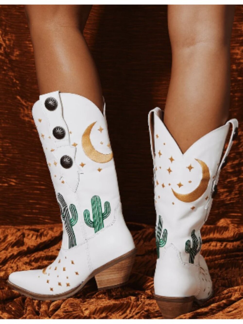 Dingo Pachita Celestial Western Boots NWT in White Size 8 - Picture 2 of 13